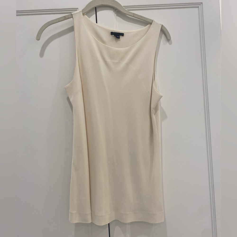 Theory Ivory Silk Shell